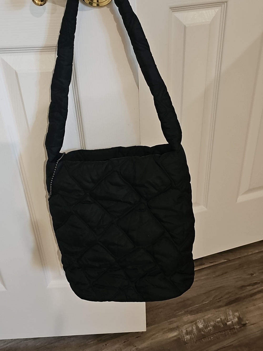 DKNY Black Quilted Puffer Tote